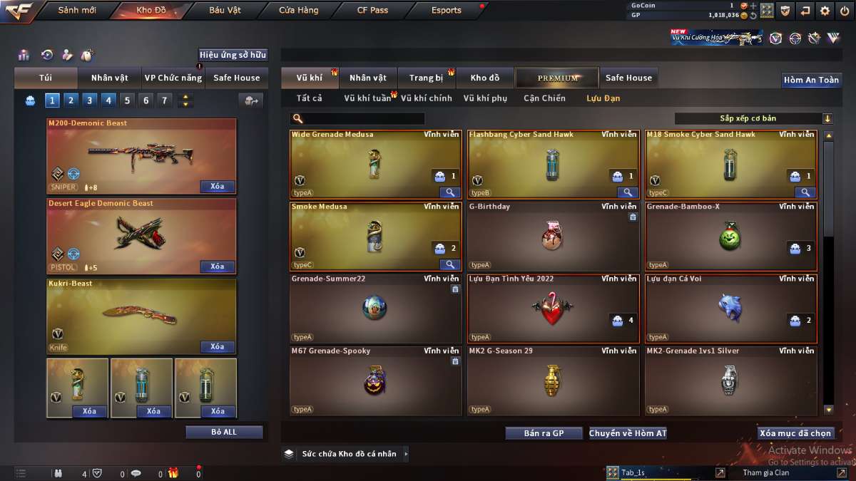 shop acc cf uy tin gia re